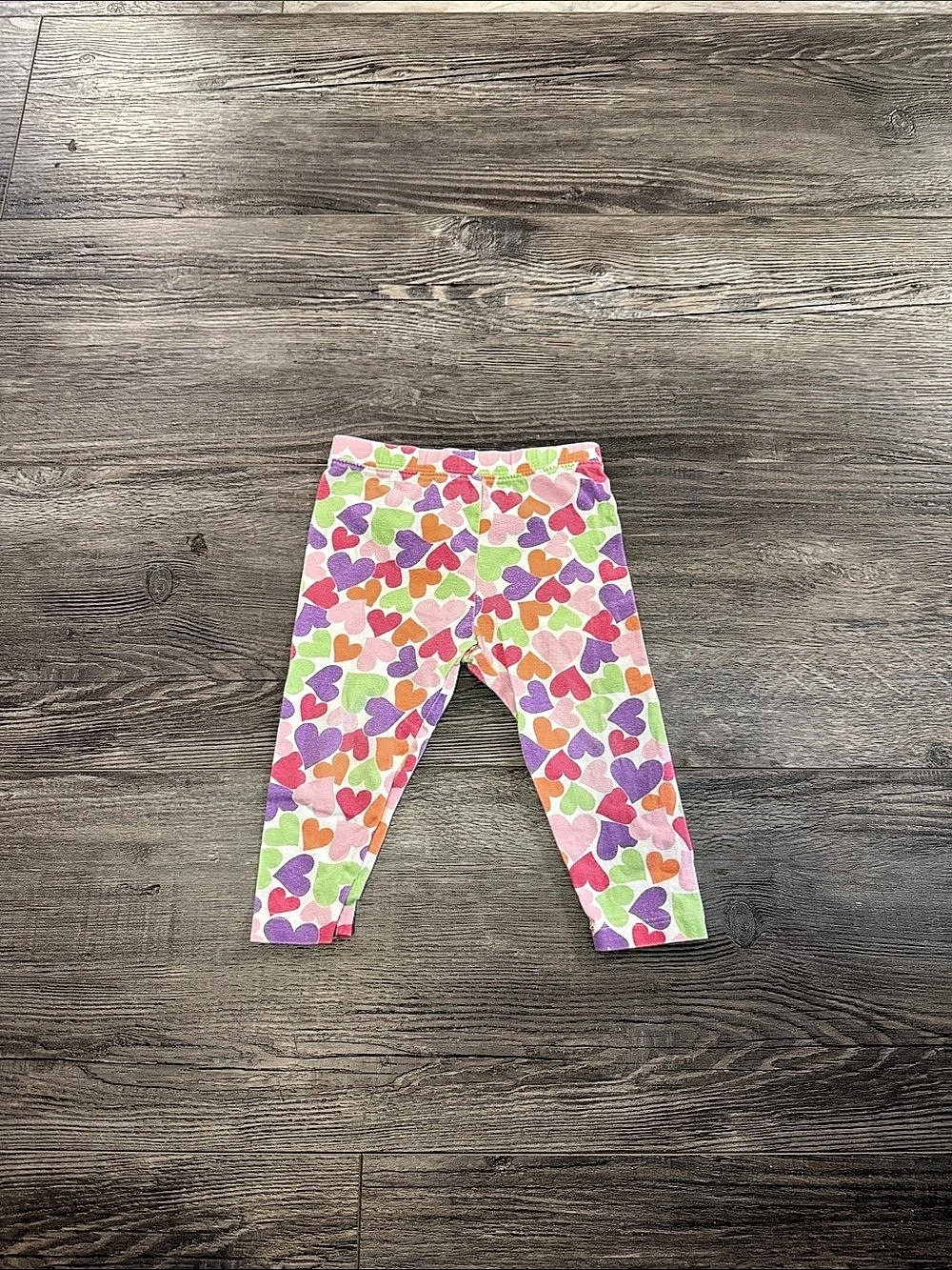 babyGap Heart Print Leggings Pink & Purple Baby 12-18M